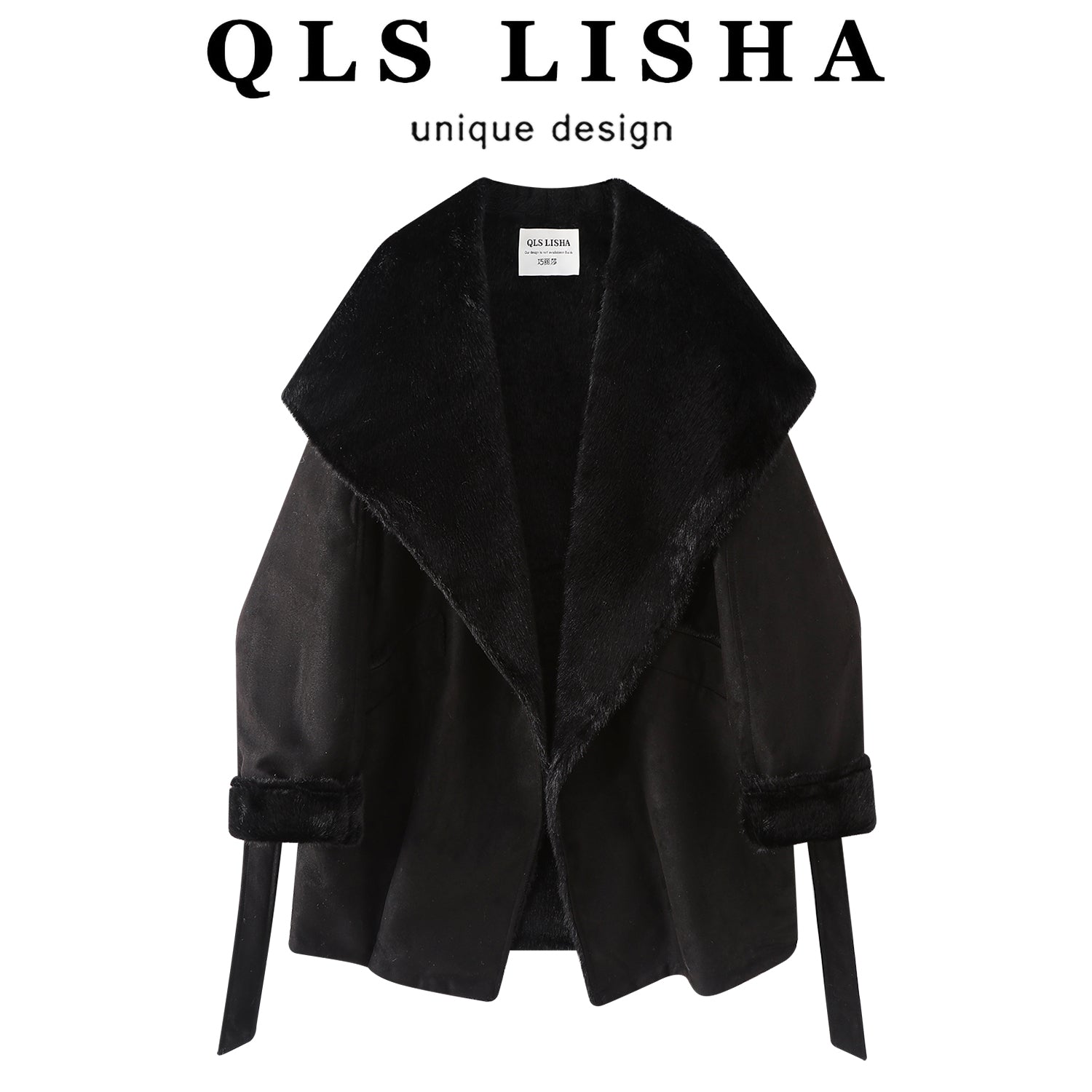 Cholisa Hepburn üslubunda qırxılmış palto, qış üçün yun astarlı, zərif orta uzunluqlu qadınlar üçün zamşa palto, çox gözəl.