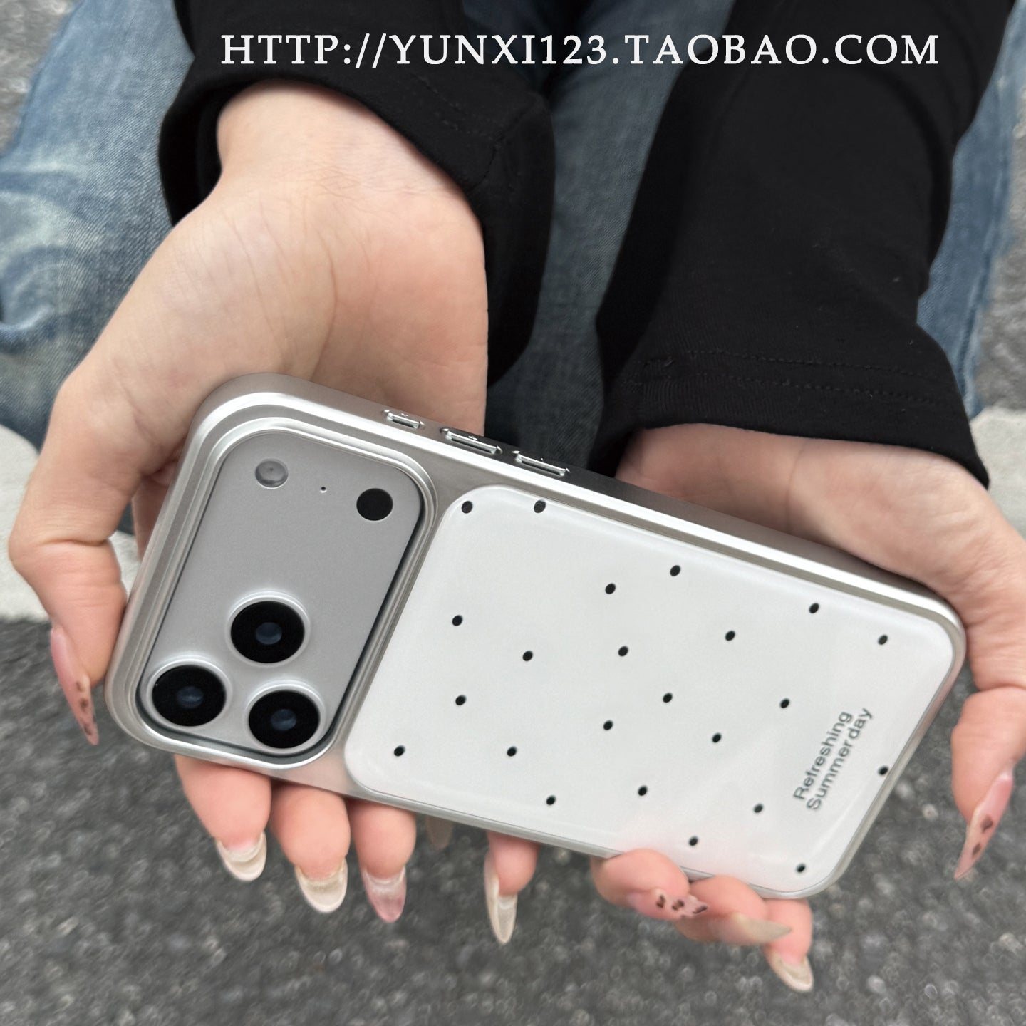 Koreya dili ədəbi ağ sadə polka nöqtəsi iPhone17promax Apple 16plus mobil telefon qutusu 14Promax yeni 12 niş 15Pro qız 13Pro hər şey daxil qoruyucu örtük