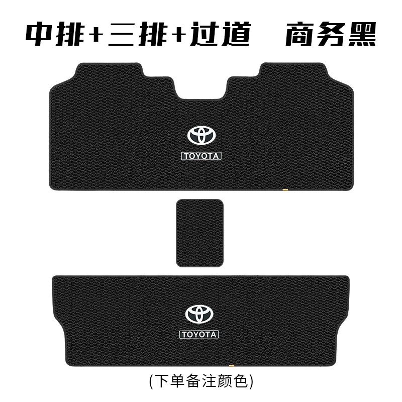 24 Toyota Gravia Sienna Custom Floor Mats Middle Row, Second Row Carpets, Menis Trunk Mats Accessories