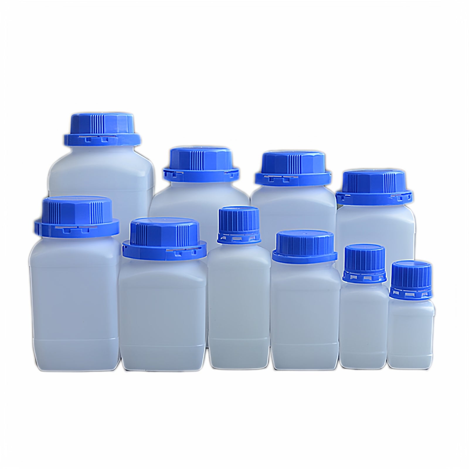 Reagent şüşə hdpe plastik böyük ağız möhürlənmiş banka anti-uçuculuq özünü möhürləyən kvadrat şüşə lateks boya saxlama şüşəsi