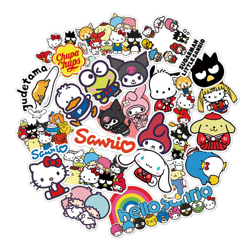 Sanrio pudinq iti böyük qulaqlı it sərin pinqvin yumurtası iri gözlü qurbağa cizgi filmi noutbuk çamadanı stiker rəsm