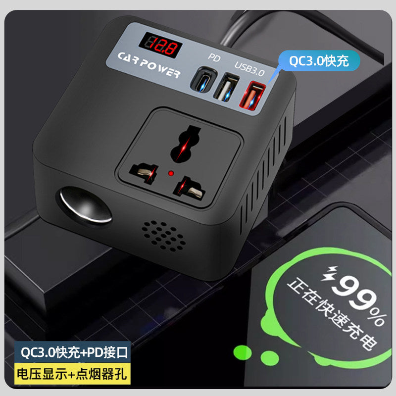 Universal USB şarj yuvası olan avtomobil inverteri 12V/24V-dən 220V-ə qədər yüksək güclü gücləndirici çevirici