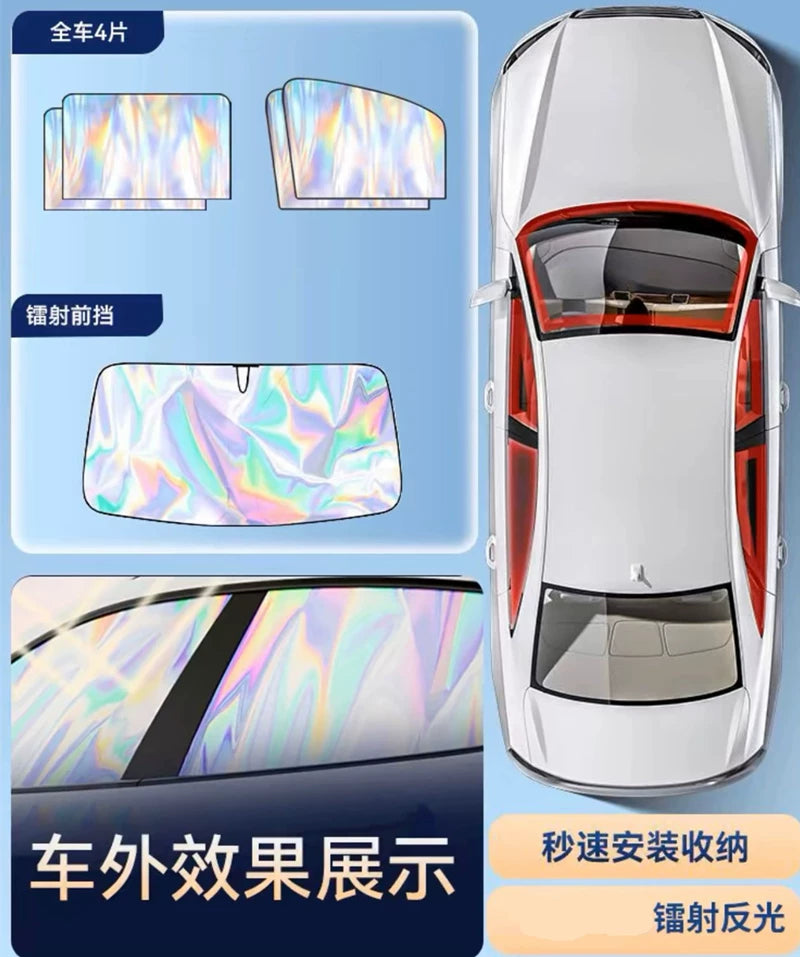 Avtomobil lazer günəşdən qoruyucu pərdə, avtomobil məxfiliyi günəşdən qoruyan istilik izolyasiyası maqnit çəkmə pərdə parça, avtomobilin daxili pəncərəsi