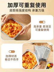 Cuidahuang hava fritöz xüsusi qalay folqa boşqab kvadrat çörək qabı qalay folqa qutusu elektrik sobası məişət alüminium folqa qalay folqa qabı