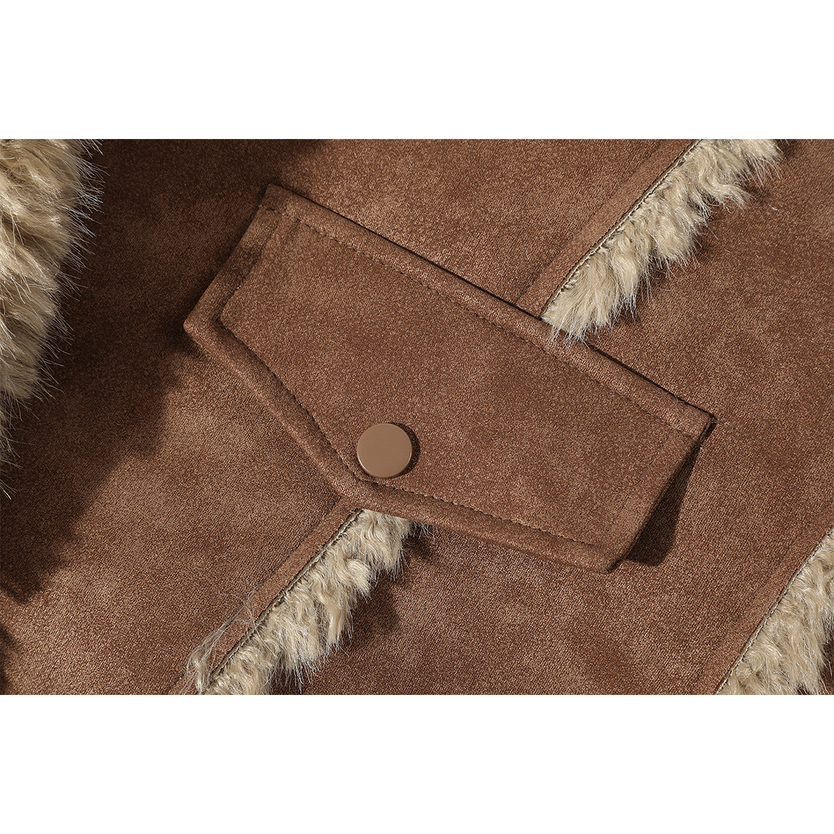 Cholisa Qısa Zamşa Quzu Yunlu Palto Qadın Payız və Qış Dəbli və Qəşəng Top