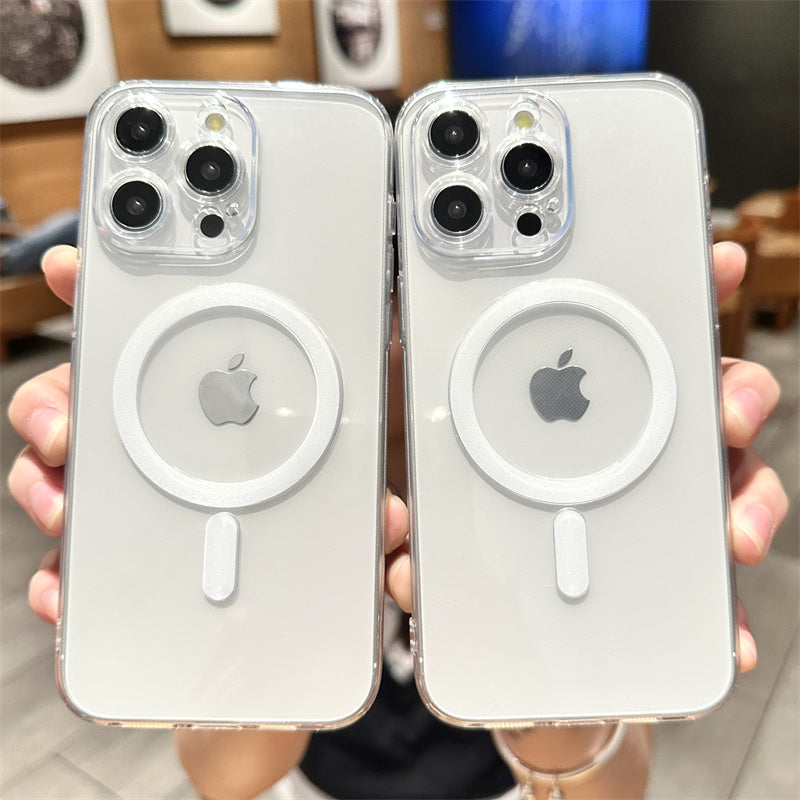 magsafe maqnit emişi Apple 15pro mobil telefon qutusu üçün uyğundur yeni iPhone16Promax şəffaf 17 yüksək səviyyəli 14plus ultra nazik 13 hər şey daxil 11 qadın və kişi Huawei mate60 yüksək səviyyəli sens 12