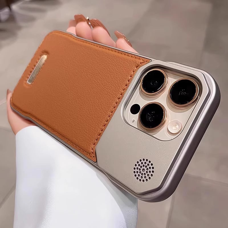 Apple iPhone 16 Pro Max üçün çərçivəsiz dəri maqnit şarj qutusu, iPhone 17 üçün yeni model, daxili aromaterapiya, böyük ventilyasiya dəliyi, 13 mm ultra nazik, 12 mm yüksək keyfiyyətli, 11 mm iş istilik yayılması, 14 mm düşmə qorunması.