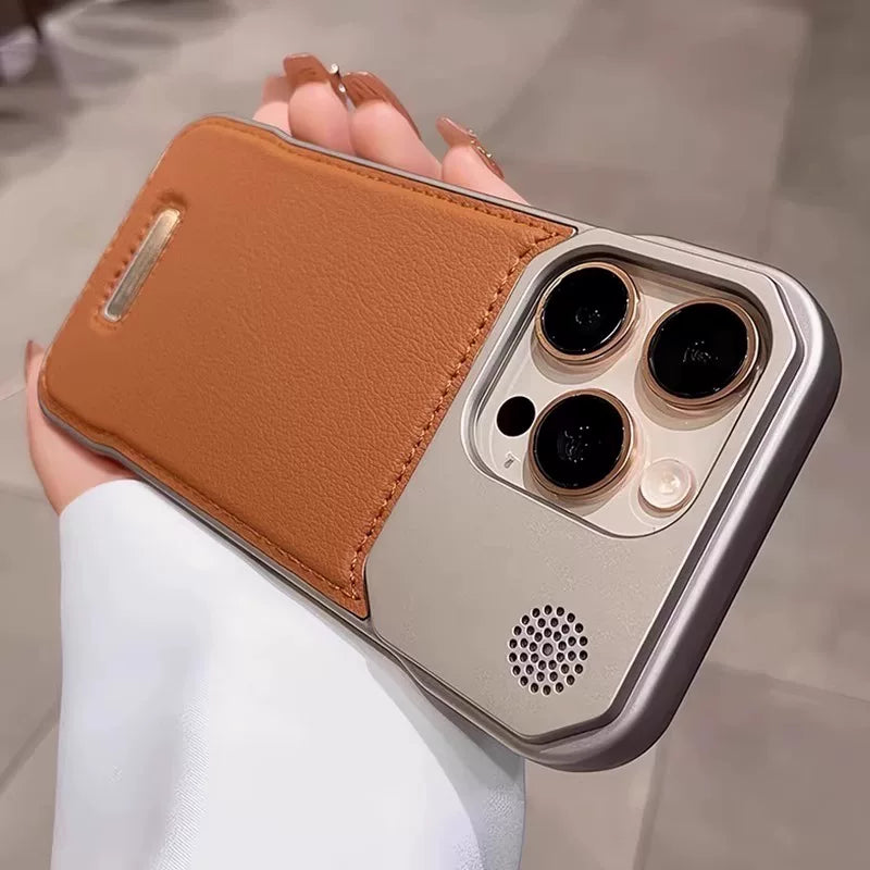 Apple iPhone 16 Pro Max üçün çərçivəsiz dəri maqnit şarj qutusu, iPhone 17 üçün yeni model, daxili aromaterapiya, böyük ventilyasiya dəliyi, 13 mm ultra nazik, 12 mm yüksək keyfiyyətli, 11 mm iş istilik yayılması, 14 mm düşmə qorunması.