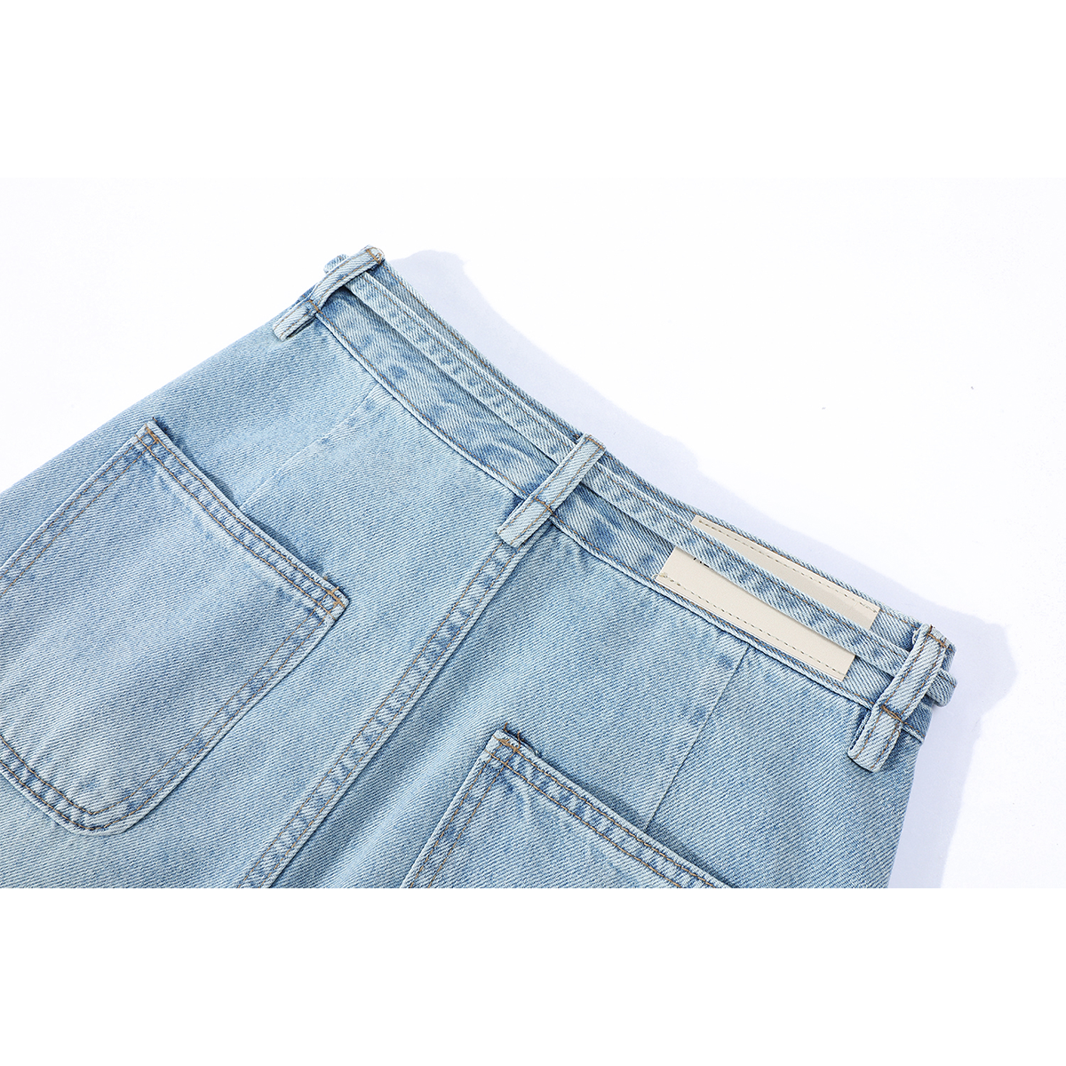 Cholisa-nın super şirin və özünəməxsus denim midi ətəyi, qadınlar üçün yeni yay stili, yüksək belli, arıqladan və zərifdir.