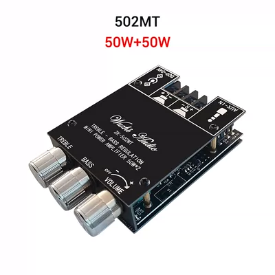 502MT təkmilləşdirilmiş APP MINI yüksək səs və bas tənzimlənməsi 2.0 stereo Bluetooth audio gücləndirici lövhə modulu 50W*2