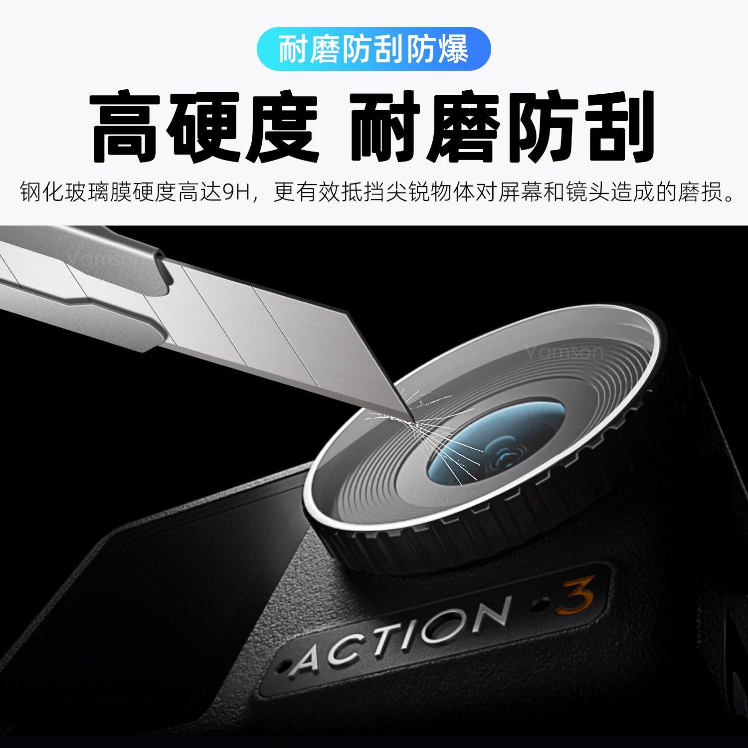 DJI Action5Pro/4/3 üçün temperli film aksesuarları saxlama çantası sırt çantası klipi selfi çubuğu ştativ