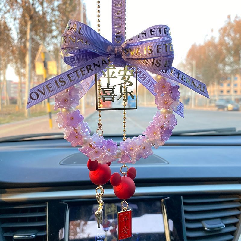 2025 Yeni Avtomobil Asqıları İnternet Məşhur Avtomobil Arxa Görünüş Güzgüsü Asma Qadın Avtomobili Yüksək səviyyəli Kulonlar Ornamenti Safe Joy