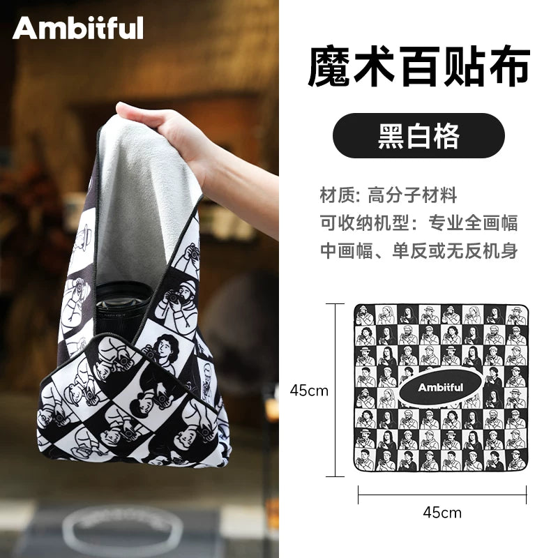 Ambitful Zhijiebai yamaq güzgüsüz kamera layneri çantası linzalı sehrli parça öz-yapışan qatlanan parça SLR saxlama qoruyucu çanta Canon üçün uyğun ipad mobil telefon planşeti