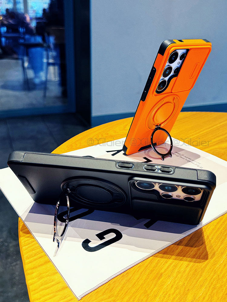 Samsung Galaxy S25 Ultra sürüşən linzalı telefon korpusu, S24 Plus maqnit dayağı, A17 yaradıcı dizaynı, S23 tam örtüklü linza, S20FE premium hiss, düşməyə davamlı yeni A56 modeli, qayışlı A55 ilə uyğun gəlir.