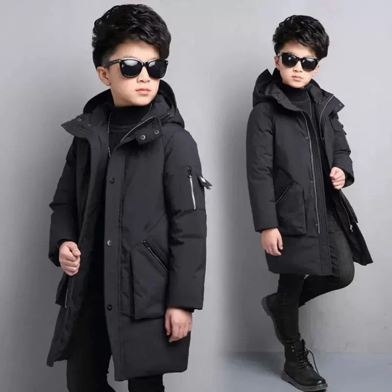 Oğlanlar üçün qış paltosu Körpə oğlan uşağı üçün isti paltarlar