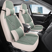2021/2022 Geely Emgrand S Car Seat Covers, All-Season Fully Padded Linen Seat Cushions, Breathable Fabric Seat Covers