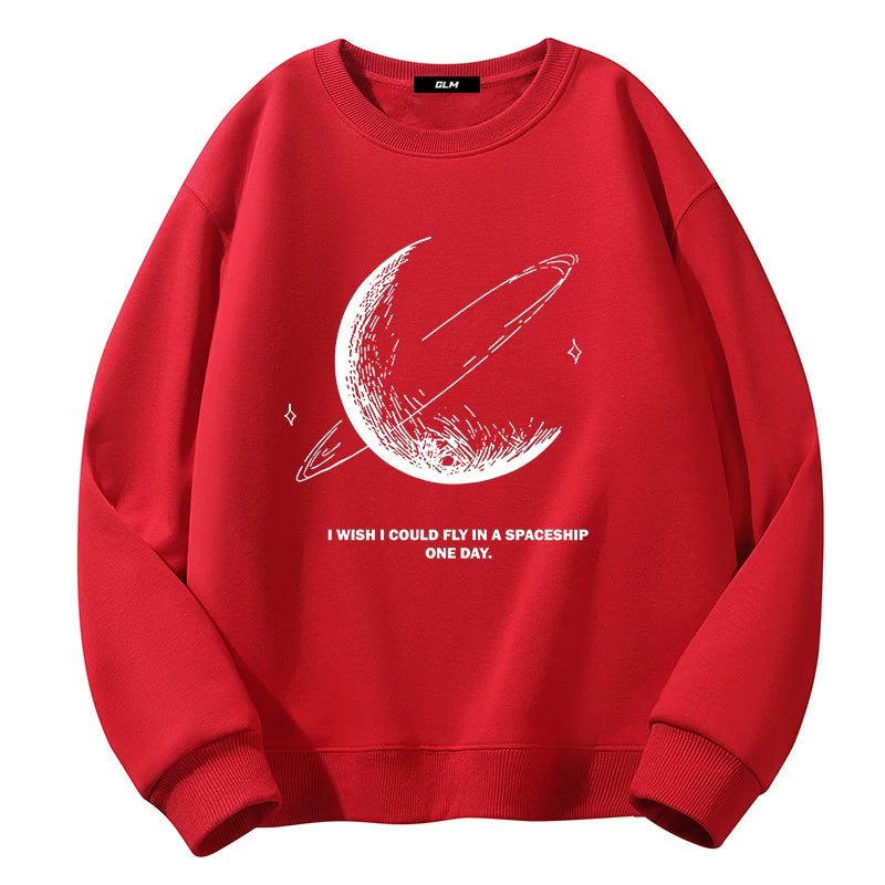 GLM Kişi və Qadınlar üçün Yun Astarlı Dəyirmi Yaxalı Sviter, Payız/Qış İstiliyi, Ağır Çəkili Stil, Amerika Boş Forması, Dəbli Brend Əsas Qat, Kişi Geyimləri