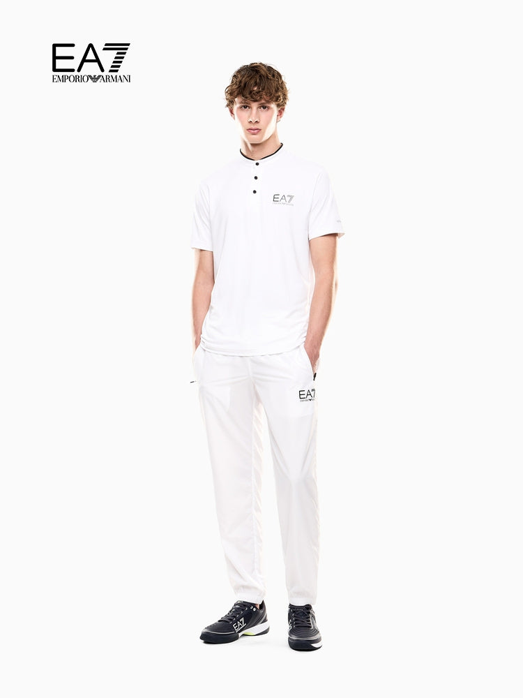 EMPORIO ARMANI EA7 Fall/Winter Men's Three-Button Stand-Up Short-Sleeve Tennis Polo Shirt