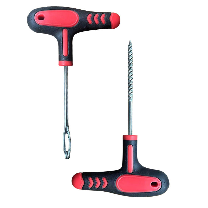 Car tire repair tool kit, motorcycle and electric vehicle tubeless tire repair tool kit, tire repair kit, emergency tire strips