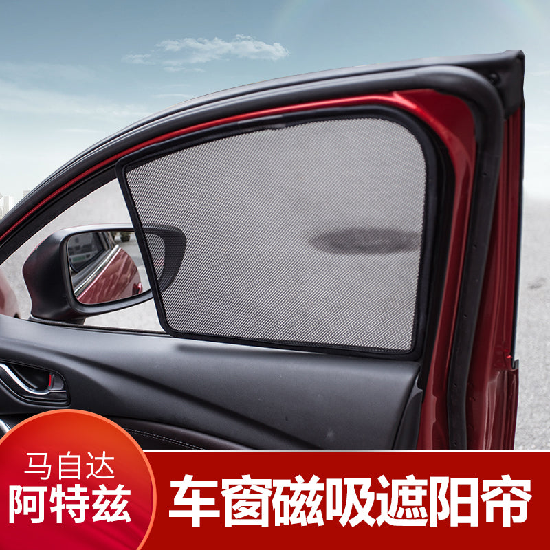 İstilik izolyasiyası və maqnit günəşdən qoruma ilə təchiz olunmuş Mazda 2014-2021 Atenza pəncərə günəşdən qoruyucu modifikasiyası üçün uyğundur.