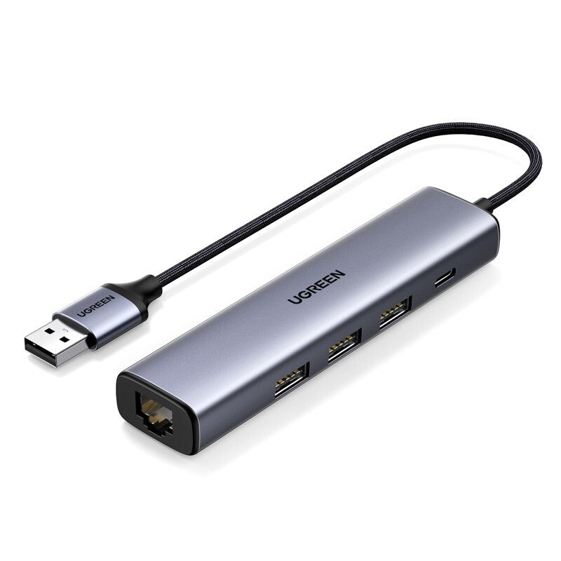 Green Alliance USB genişləndirici kompüter qovşağı ayırıcı çox interfeysli usb3.0 ştepsel notebook xarici şəbəkə kabeli adapteri usb çevirici şəbəkə kartı qoşulma yuvası çox funksiyalı genişləndirmə mərkəzi