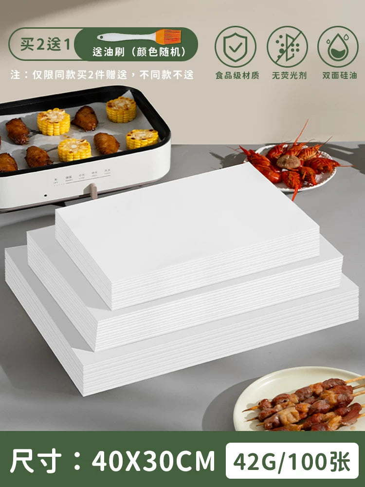 Qida dərəcəli çörəkçilik barbekü yağı uducu kağız soba bişirmə xüsusi mətbəx mikrodalğalı çörəkçilik kağızı silikon yağı kağızı məişət yağının ayrılması