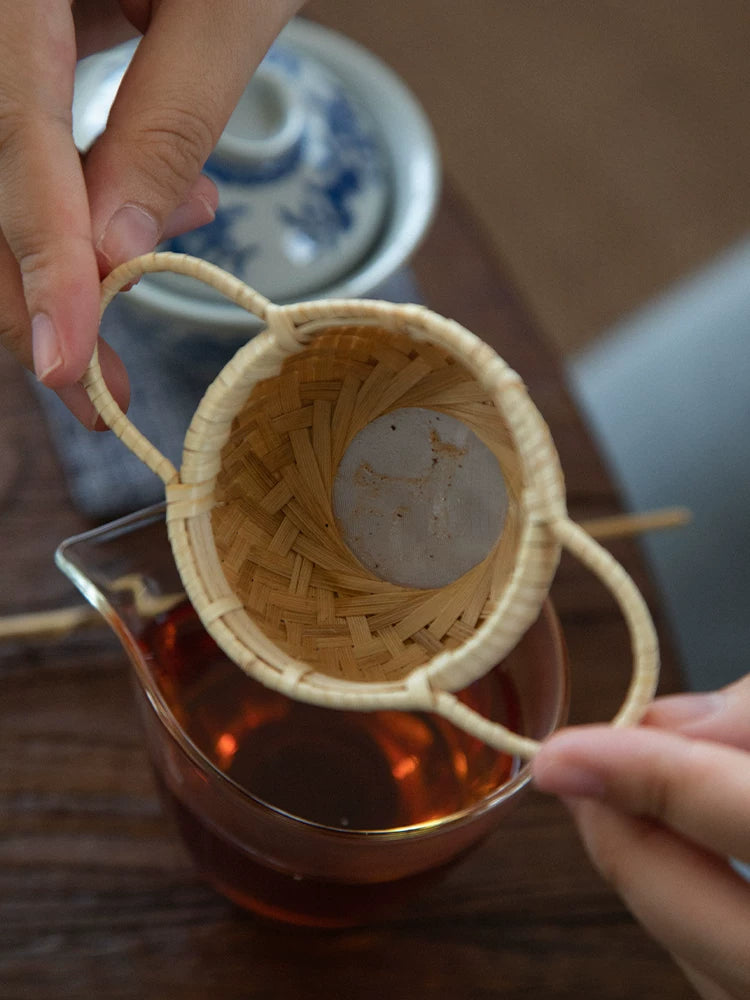 Luosheng əl istehsalı bambuk rattan çay drenaj çay filtri çay filtri çay bölməsi yaradıcı Yapon Kung Fu çay dəsti aksesuarları