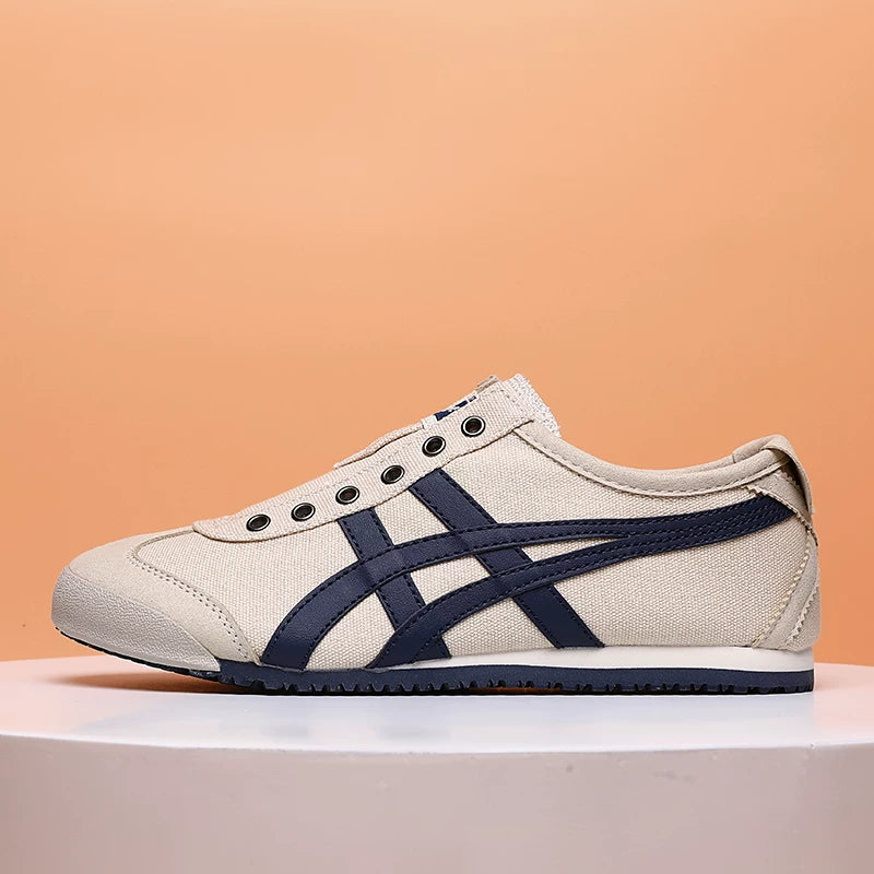 Klassik Kuijia Mexi 66 Tiger Zolaqlı Yapon Stilində Kişilər və Qadınlar üçün Sürüşkən Dəri Ayaqqabılar, Agande Təlim Ayaqqabıları