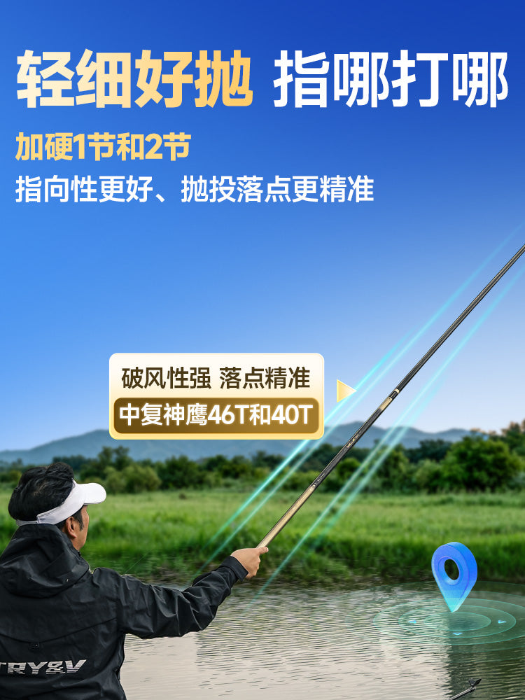 Chuangwei 5H Fövqəladə Usta ikinci nəsil ultra yüngül kiçik hərtərəfli balıqçı çubuğu əl çubuğu ultra yüngül ultra sərt platformalı balıqçı çubuğu crucian sazan çubuğu