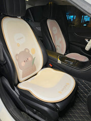 New winter luxury cartoon car seat cover, cute and breathable driver seat cushion, suitable for all seasons, for women.