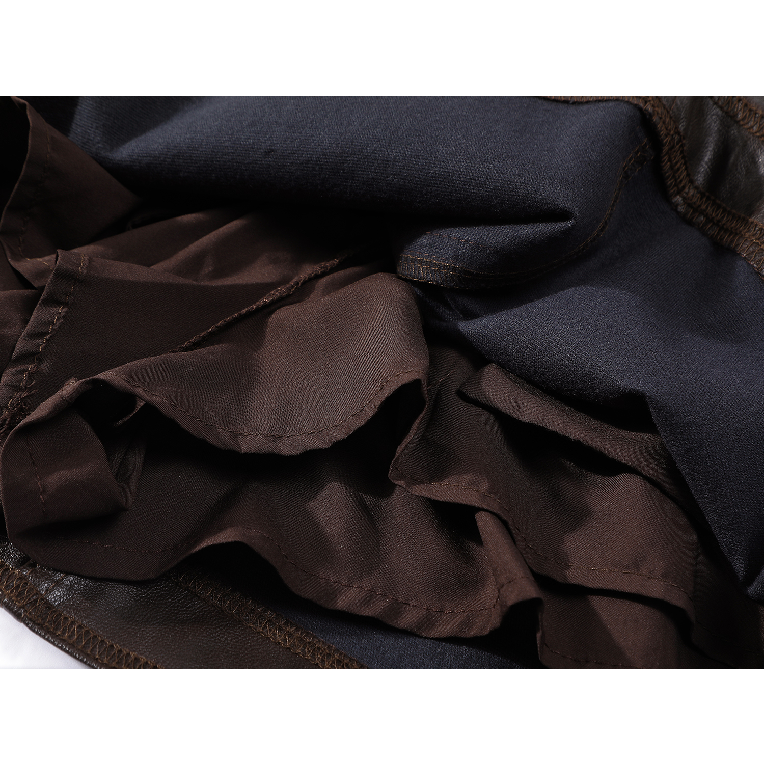 Cholisa Qəhvəyi PU Bodycon Mini Dəri Ətək Qadın Payız/Qış 2026/Erkən Yaz Maillard Yüksək Belli A-Xəttli Qısa Ətək