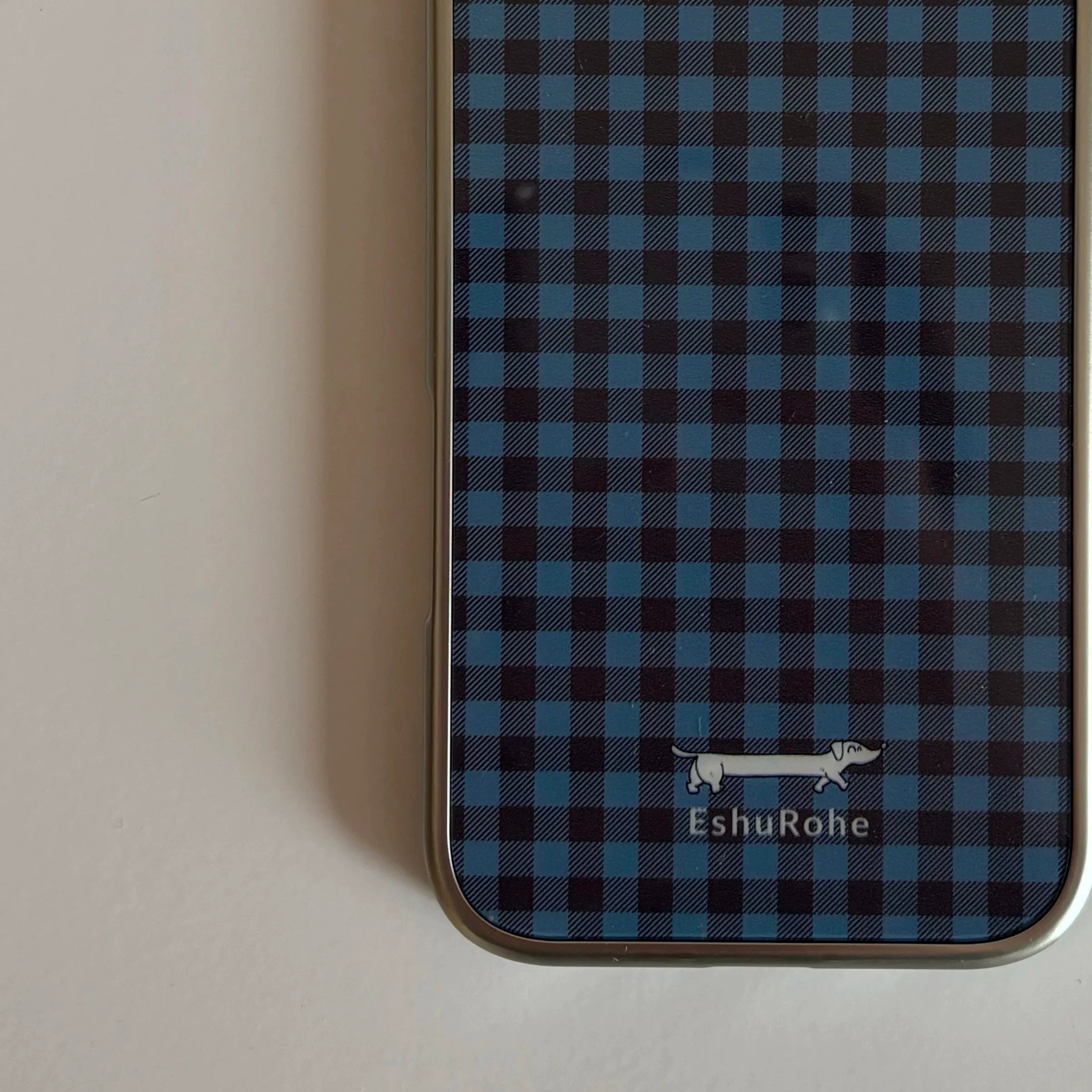 EshuRohe 2026 yaz və yay yeni Fransız duz üslubu Coruli mavi qəhvəyi rəngli plaid cüt unisex alma iphone17promax cib telefonu qutusu 16plus orijinal yüksək səviyyəli mənada 15 maqnit buzlu