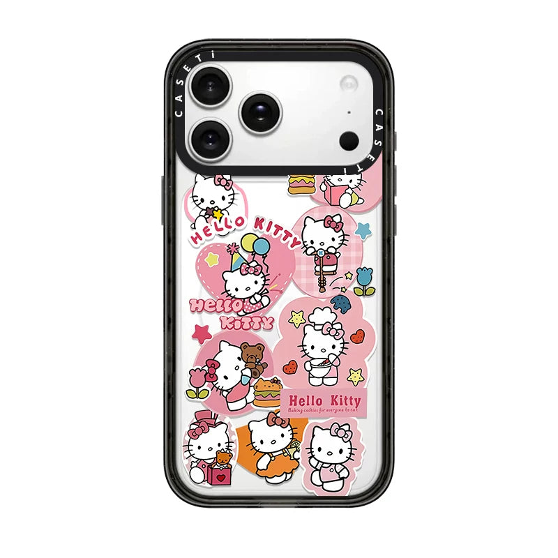 CASE Hello Kitty Hamburger Etiket Telefon Qutusu, iPhone 17 Pro Max Telefon Qutusu ilə Uyğundur 16/15/14 Plus, Trend Brend, Populyar Onlayn Məşhur Stil, Maqnit Əlavəsi