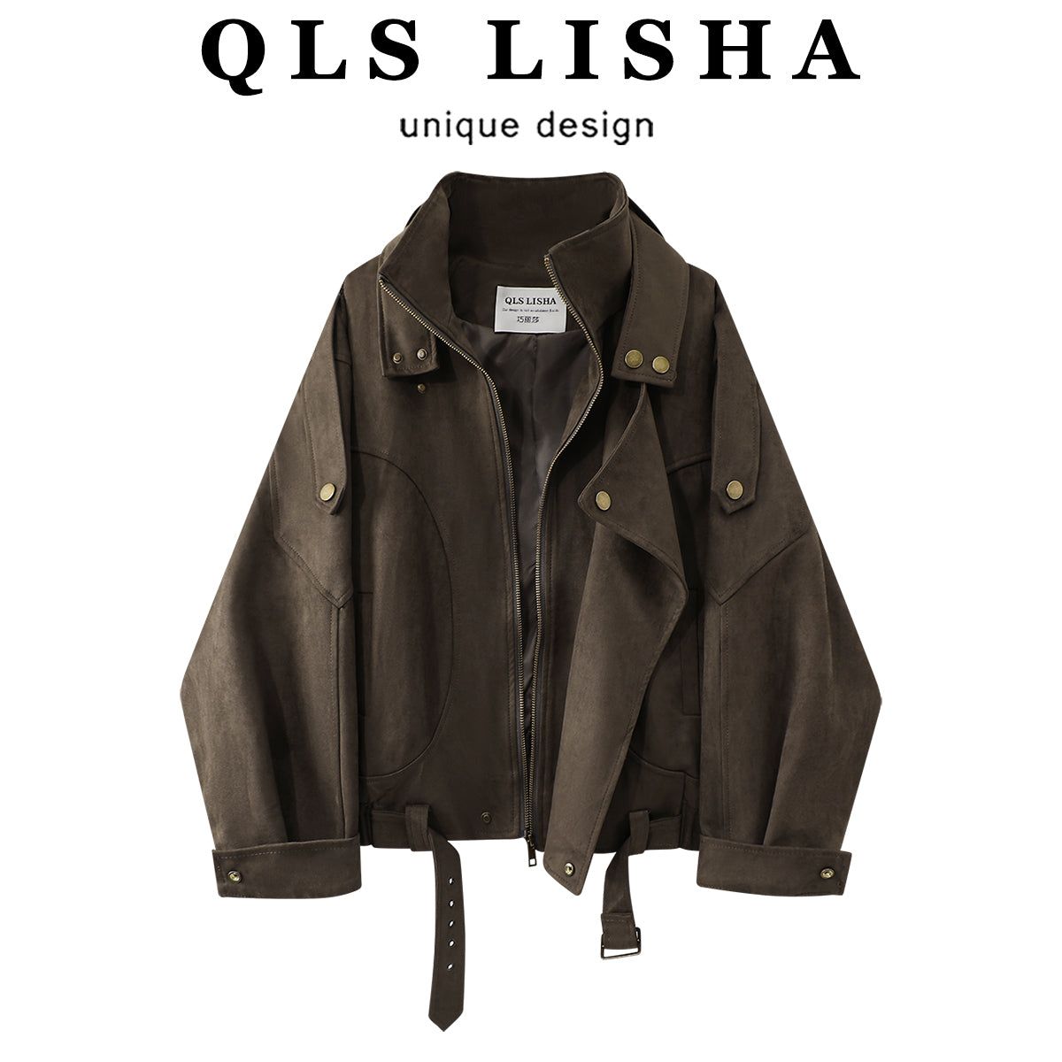 Cholisa Zamşa Motosiklet Gödəkçəsi, Yaz Üslubunda, Yüksək Səviyyəli Gündəlik Yaxalıqlı İş Geyimi Dəri Gödəkçə