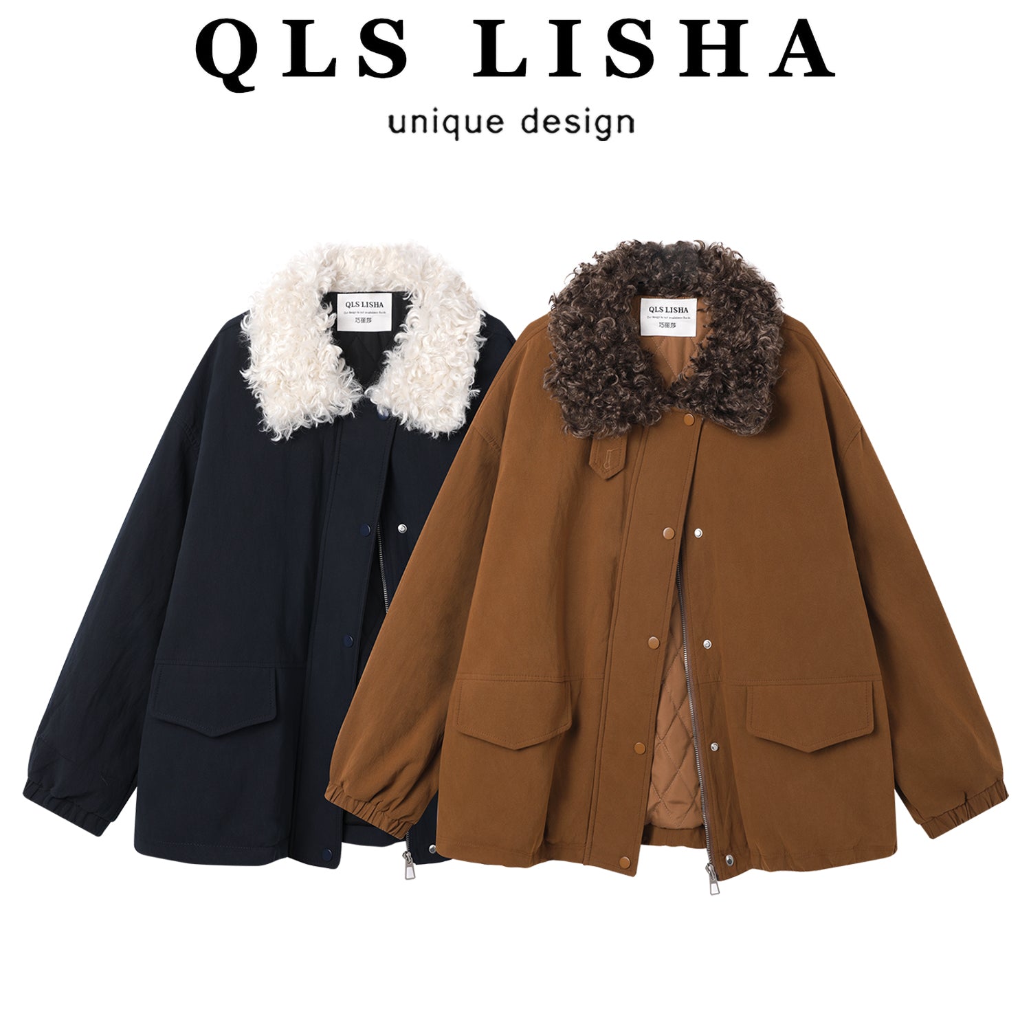 Chola Lisa Lambswool Retro Mat Motosiklet Dəri Gödəkçə Koreya üslubunda qış yeni qalın palto pambıq palto qadın