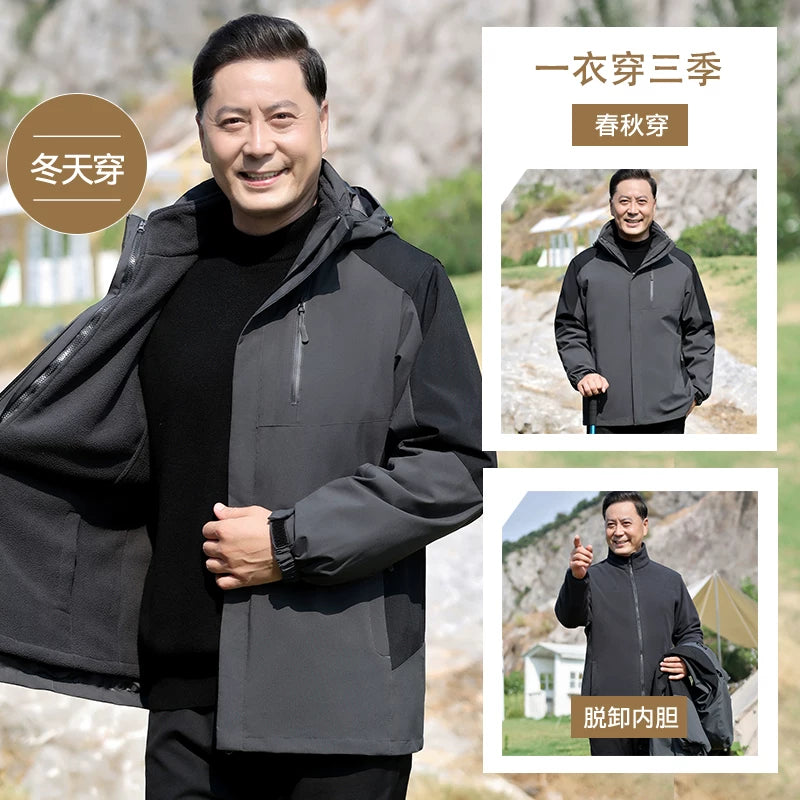 Atalar üçün Payız/Qış Üst Geyimləri, Orta yaşlı kişilər üçün Üçlü Birdə Gödəkçə, Orta yaşlı və yaşlı kişilər üçün İdman Yelkən Qoruyucusu