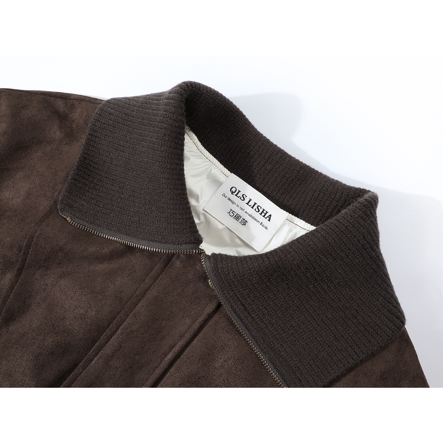 Cholisa'nın qadınlar üçün super şirin ağ ördək tüklü astarlı zamşa gödəkçəsi, 2025 qış yeni modeli, qalınlaşdırılmış tüklü palto