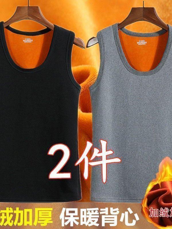 Kişilər üçün qış isti jileti, istilik verən, yun astarlı, qalınlaşdırılmış, kişi iç qatlı jilet, payız və qış üçün kişi jileti