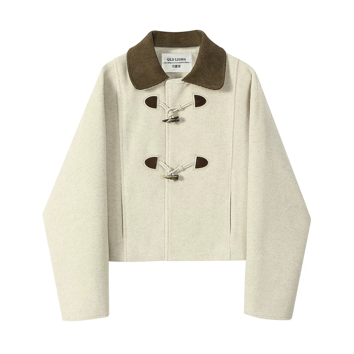 Cholisa Koreya üslubunda qadınlar üçün unikal və super şirin qısa yun palto, payız və qış üçün unikal, gözəl, dəbli və şık top