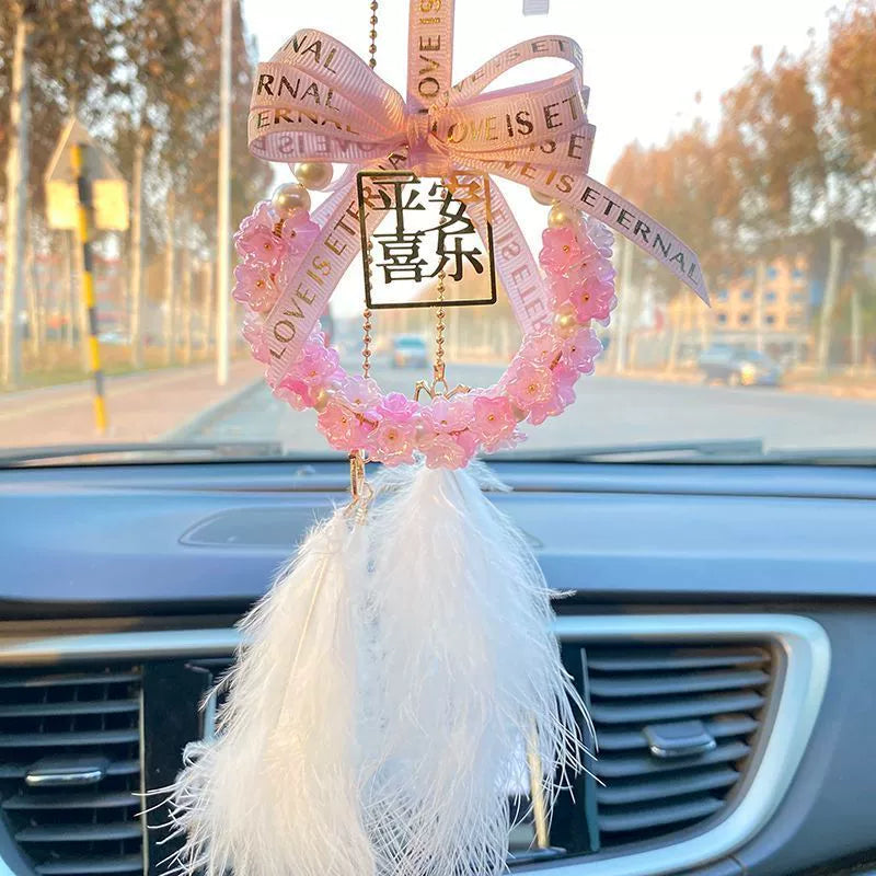2025 Yeni Avtomobil Asqıları İnternet Məşhur Avtomobil Arxa Görünüş Güzgüsü Asma Qadın Avtomobili Yüksək səviyyəli Kulonlar Ornamenti Safe Joy
