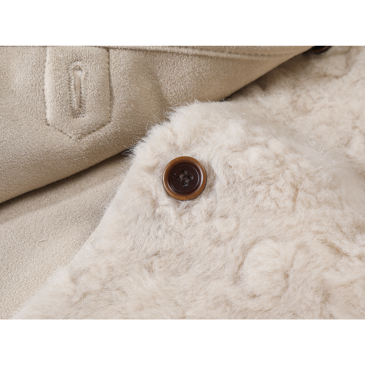 Chorissa qadınlar üçün fransız üslubunda qırxılmış palto, yeni payız/qış üslubunda, zərif və zərif.