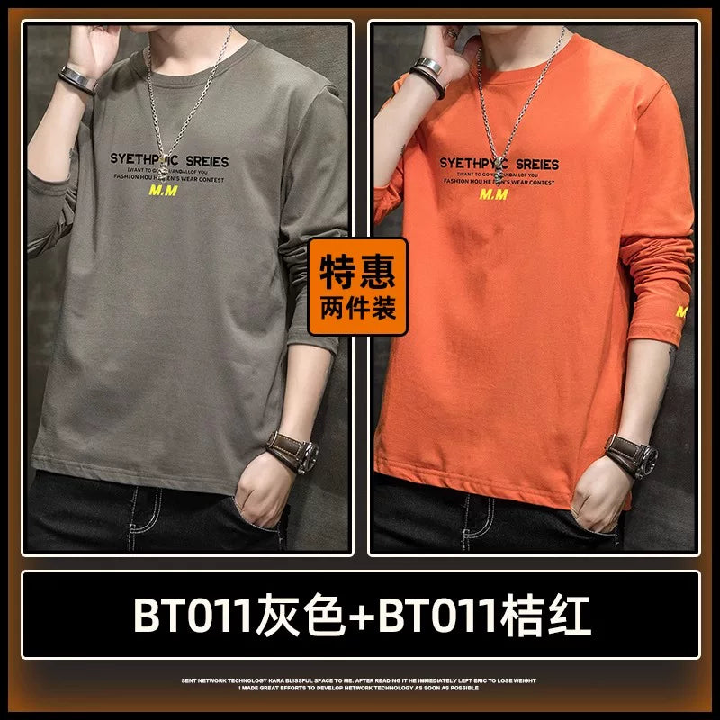 Kişilər üçün Jeanswest uzunqol köynək, 2025-ci ilin yaz və payız mövsümü, dəbli, boş və naxışlı gündəlik alt qat, nəfəs alan təmiz pambıq üst hissə.