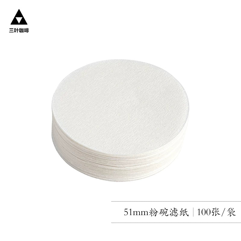Qəhvə filtr kağızı yuvarlaq 51/53/58 mm espresso maşını xüsusi qəhvə tutacağı toz qabı çıxaran kağız conta kağızı