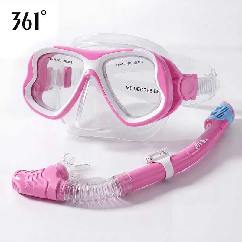 361 dərəcə snorkeling maskası sualtı tam quru dalğıc maskası nəfəs borusu ilə boğulma əleyhinə böyüklər maskası snorkeling avadanlığı
