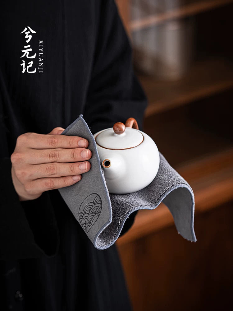 Xiyuanji ikitərəfli çay dəsmal, yüksək səviyyəli çay dəsmal, uducu çay dəsti dəsmal, sehpa, çay süfrəsi, latta, çay süfrəsi aksesuarları