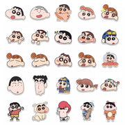 100 hədiyyə qutusu Crayon Shin-chan stikerləri ins üslublu cizgi filmi sevimli dekorativ əl hesabı diy cib telefonu qutusu stikerləri