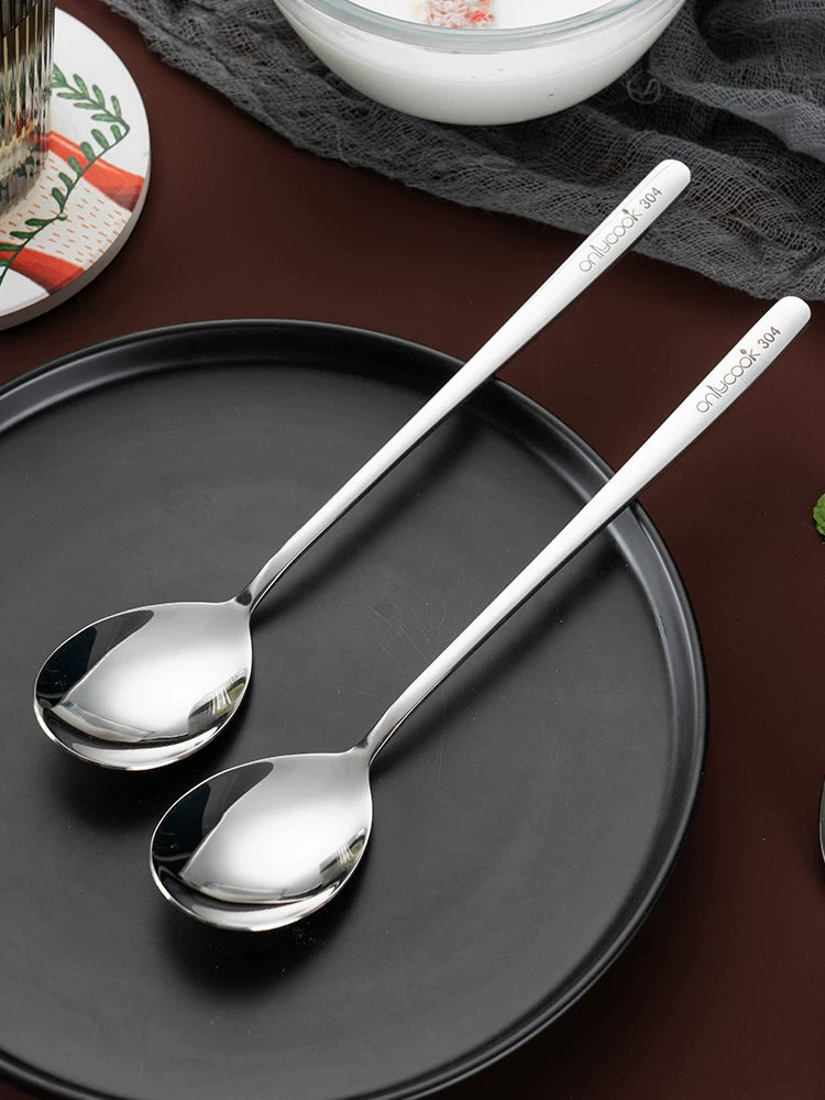 onlycook məişət 304 paslanmayan polad qaşıq qida dərəcəli qaşıq süfrə yaradıcı qaşıq uşaq düyü qaşığı