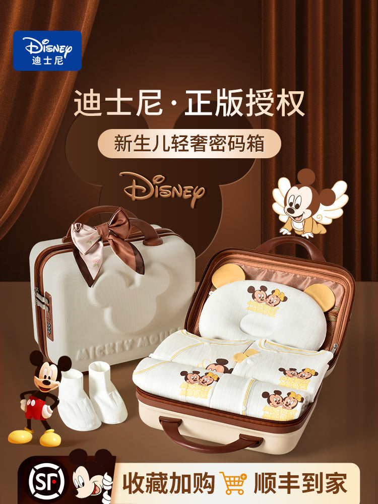 Disney körpə hədiyyə dəsti, yeni doğulmuş körpə üçün geyimlər, körpənin dolunay bayramı hədiyyəsi, yüksək səviyyəli körpə ləvazimatları