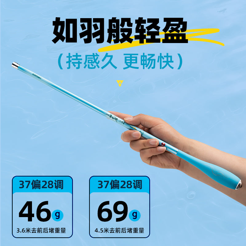 Guangwei Shuiseliangchen dərəsi crucian sazan çubuğu axın çubuğu qısa bölmə portativ 28 qismən 37 ton istirahət vəhşi balıqçılıq platforması balıqçı çubuğu