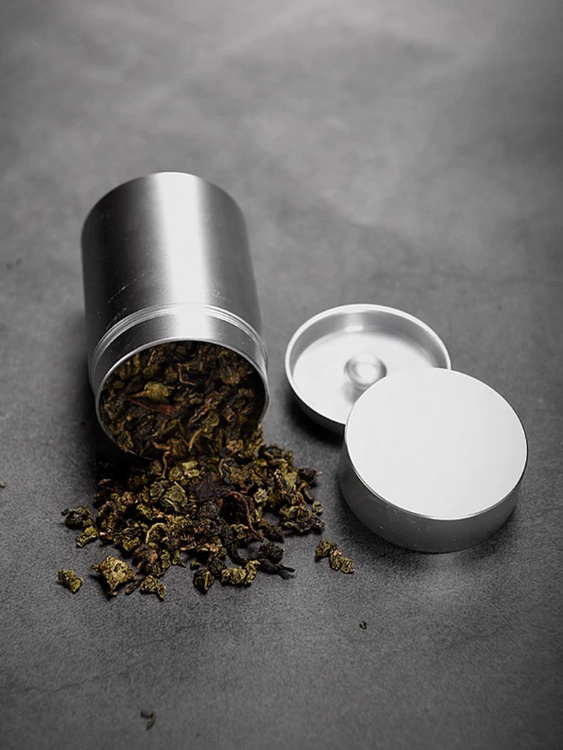 Çay qutuları böyük və kiçik çay qutuları anbar portativ mini metal ərintisi səyahət möhürlənmiş qutular Pu'er çay qablaşdırması